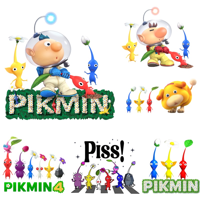 Board Game Movie - Videogame Pikmin 4 schattige patches voor