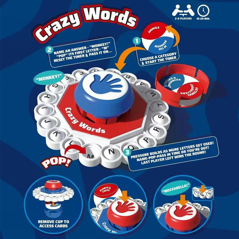 Board Game English For Kids - Gekke Woorden Engels Bordspel Snel Rimpelend