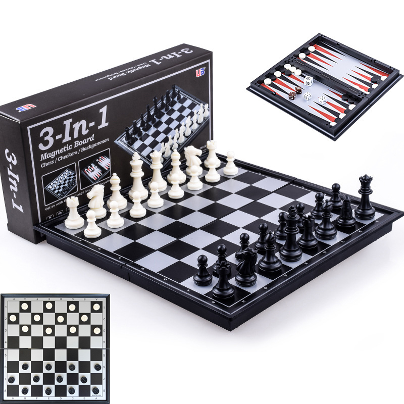 Board Game Quacks - Opvouwbaar magnetisch schaakspel 25 cm dammen
