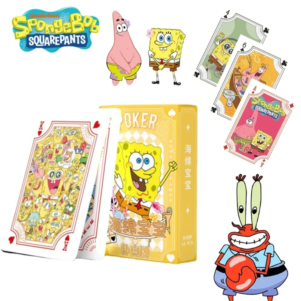 Card Game Deck - 54 Vellen/doos SpongeBob Anime Poker Kaarten