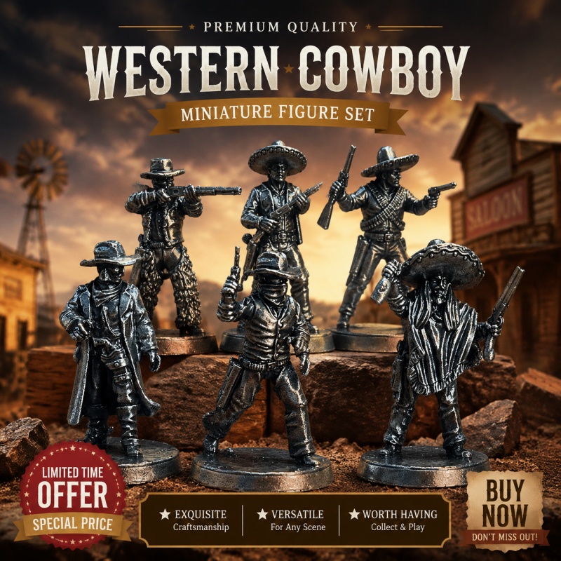 Board Game Movie - Wild West Cowboy Wit Koper Miniaturen
