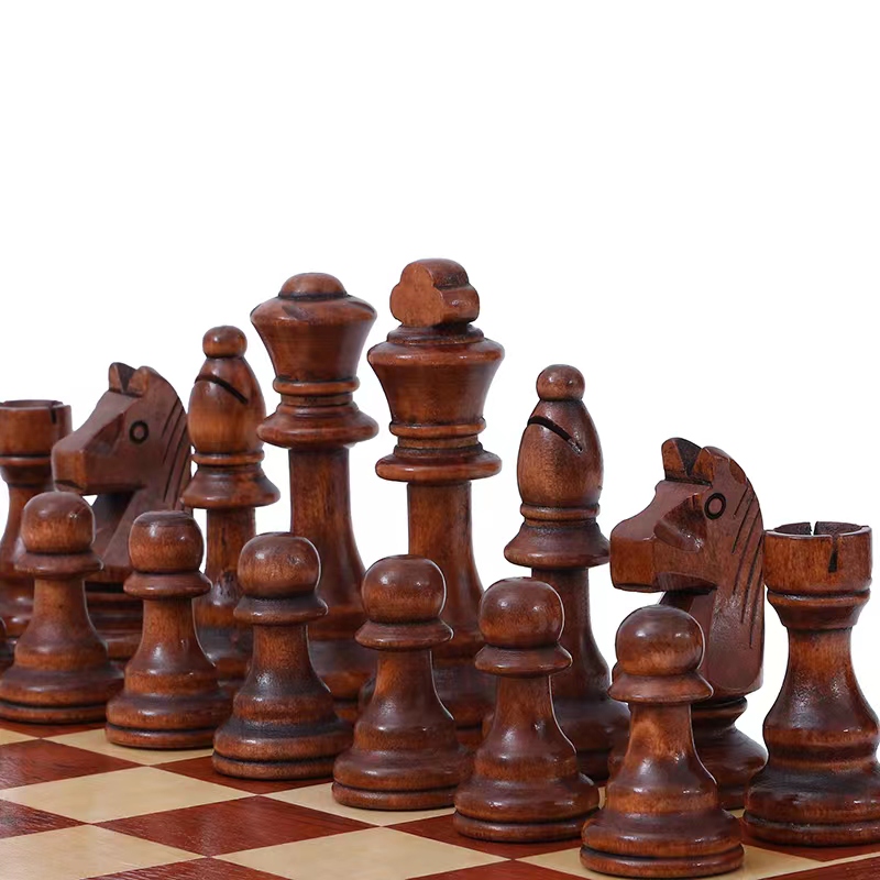 Board Game Queen - 32 Stuks Houten Schaken Koning Hoogte