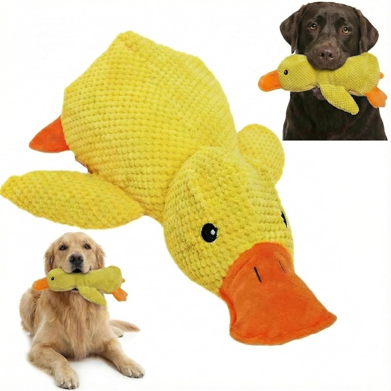Board Game Quacks - Pluche kalmerende eend hondenspeeltje, met kwakgeluid,