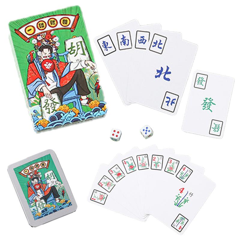 Card Game Deck - Mahjong Kaarten Familiespel Waterdicht Mah Jong