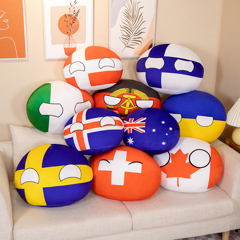 Board Game Yokohama - 20-40 cm Gevuld Polandball Kussen Countryball