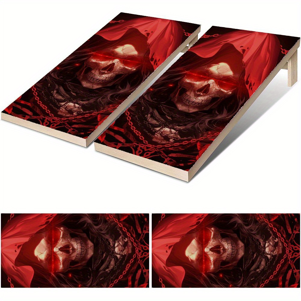 Board Game Film - Bloedgekleurde Reaper waterdichte Cornhole Board vinylwraps,