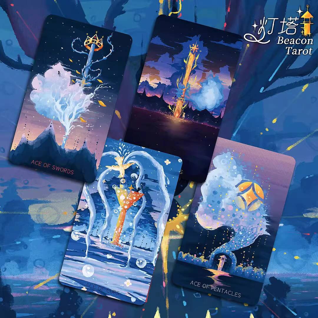 Board Game Queen - Nieuwe Vuurtoren Tarotkaarten Esthetische Healing Weite
