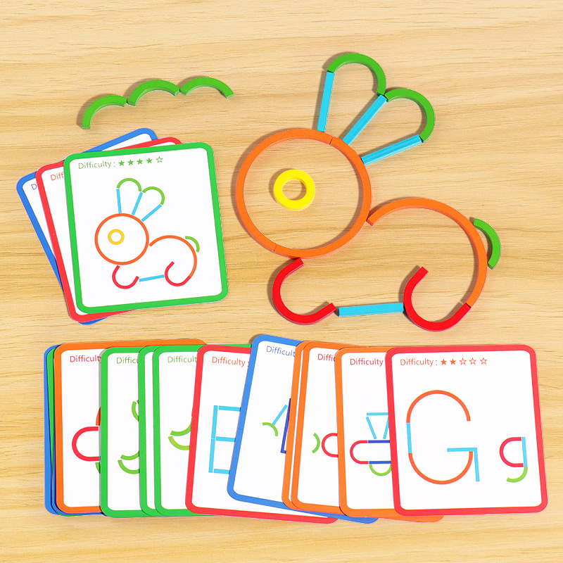 Board Game Loop - Houten creatieve stokken en ringen puzzel