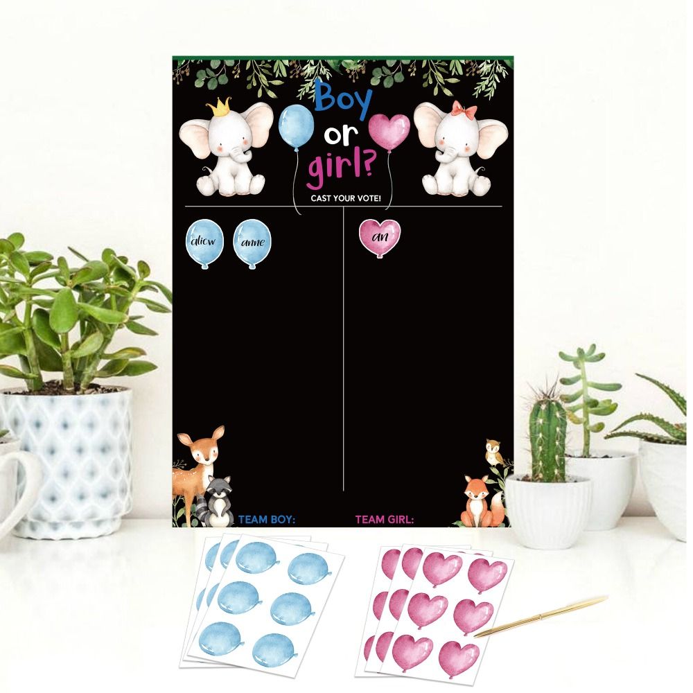 Met stickers Geslacht onthuld  - Board Game Impostor recensie en prijs
