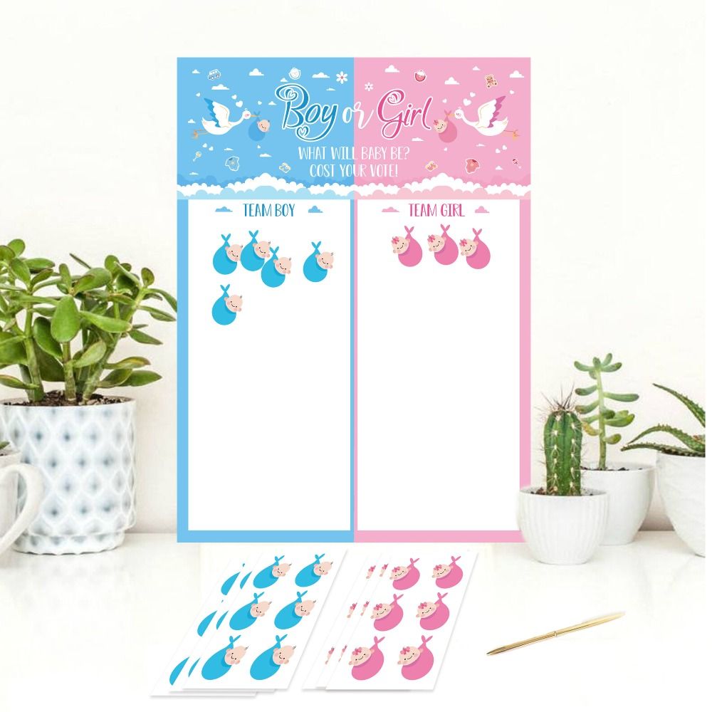 Met stickers Geslacht onthuld  - Board Game Impostor recensie en prijs
