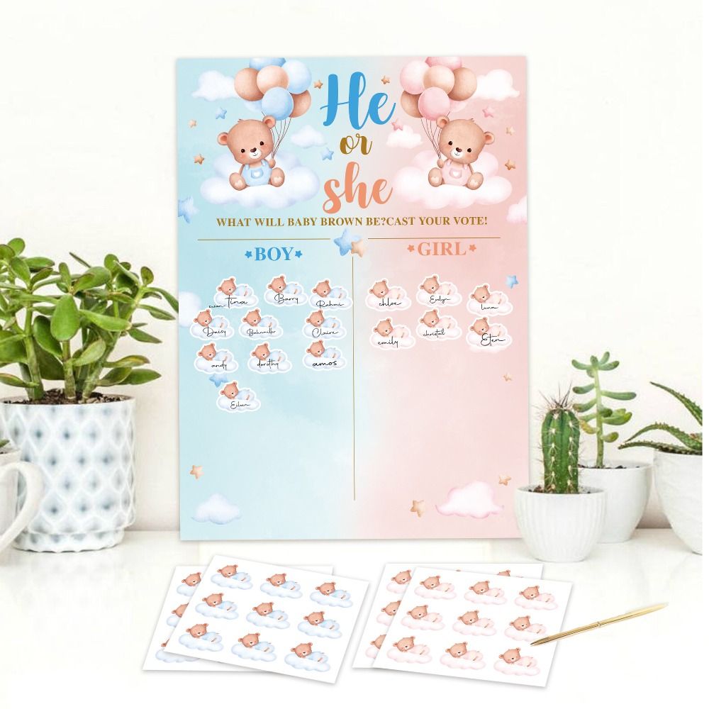 Met stickers Geslacht onthuld  - Board Game Impostor recensie en prijs