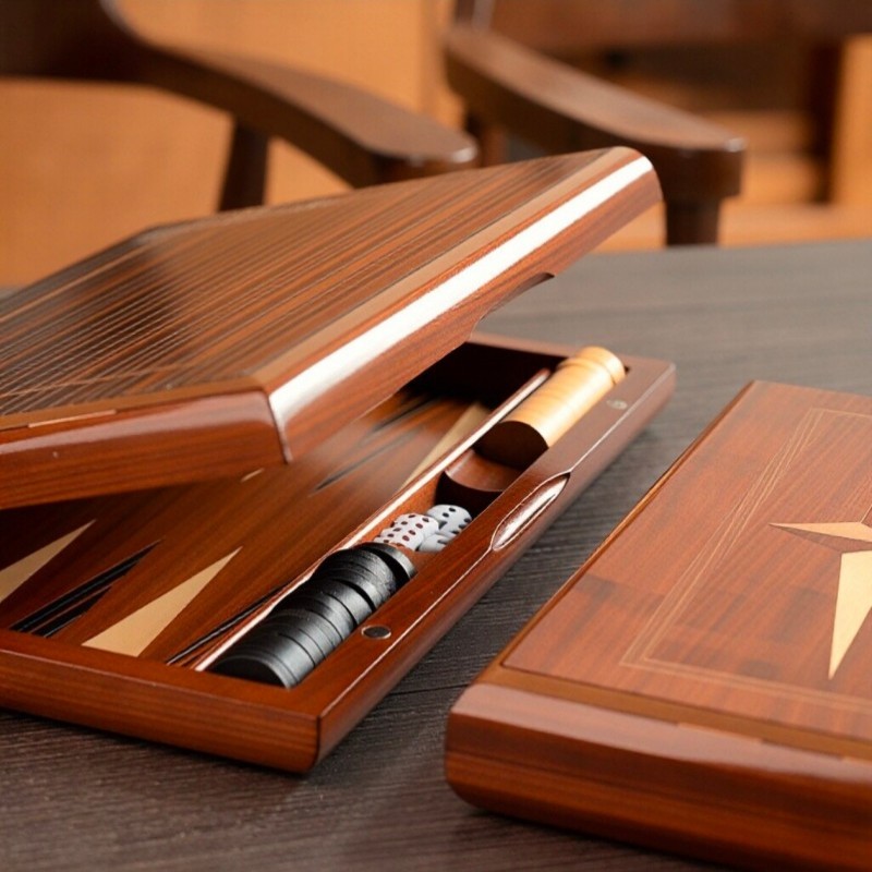Massief houten backgammon 11-1 - Board Game Quacks recensie en prijs