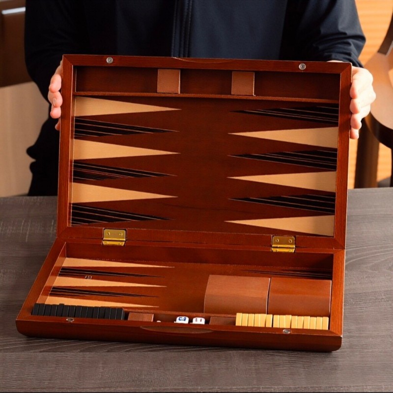 Massief houten backgammon 11-1 - Board Game Quacks recensie en prijs