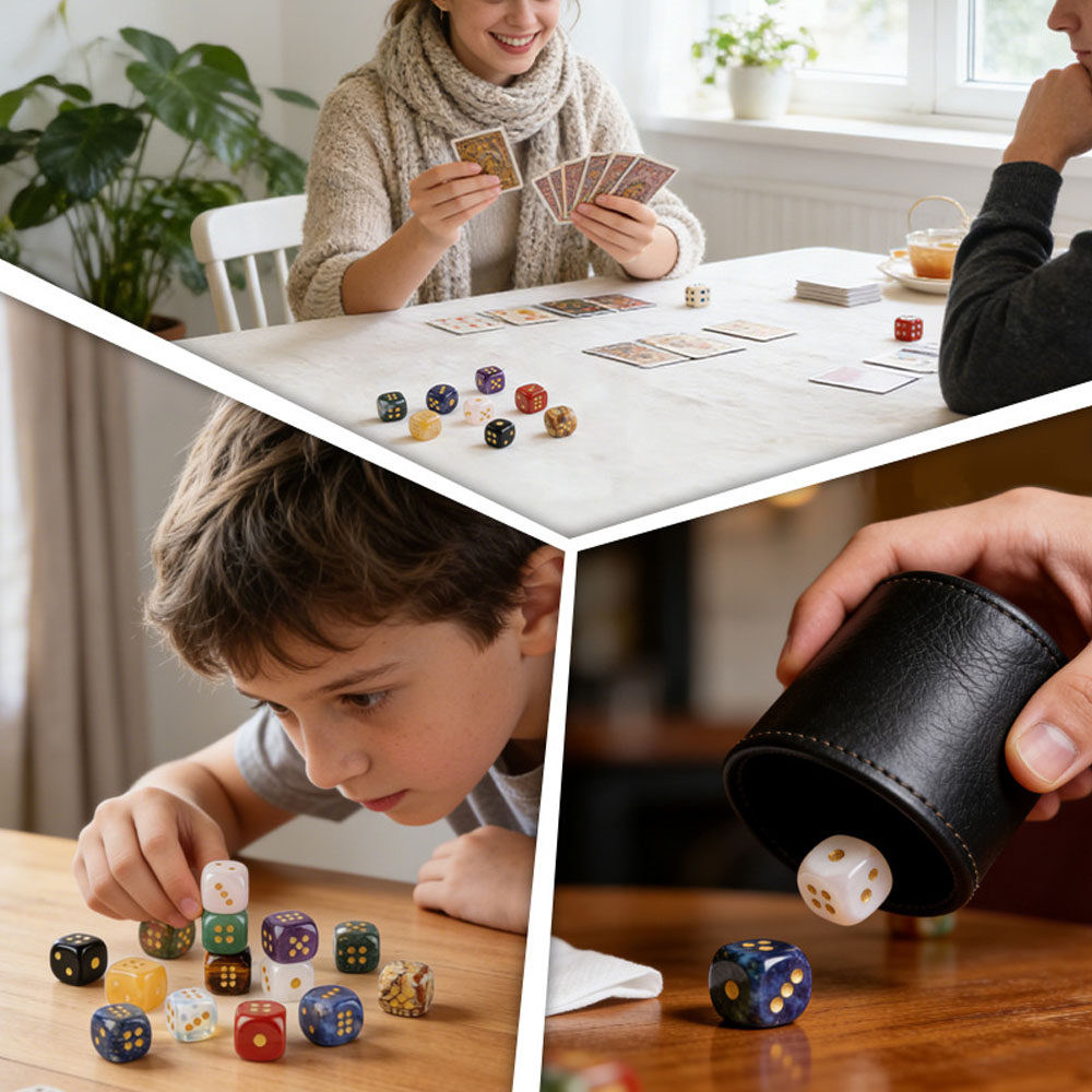 1pc Natuursteen Kristal Dobbel - Board Game Loop recensie en prijs