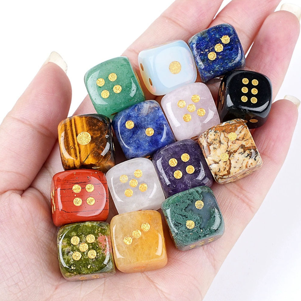 1pc Natuursteen Kristal Dobbel - Board Game Loop recensie en prijs